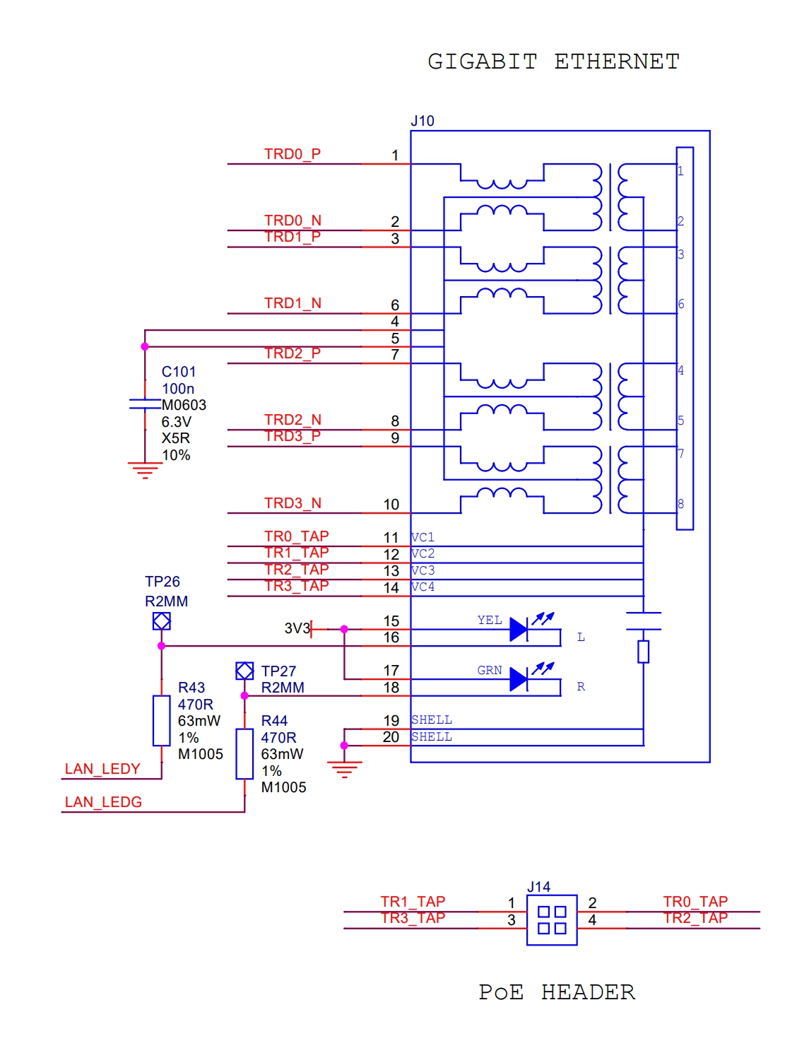 Pi 4 PoE Reduced Schematic